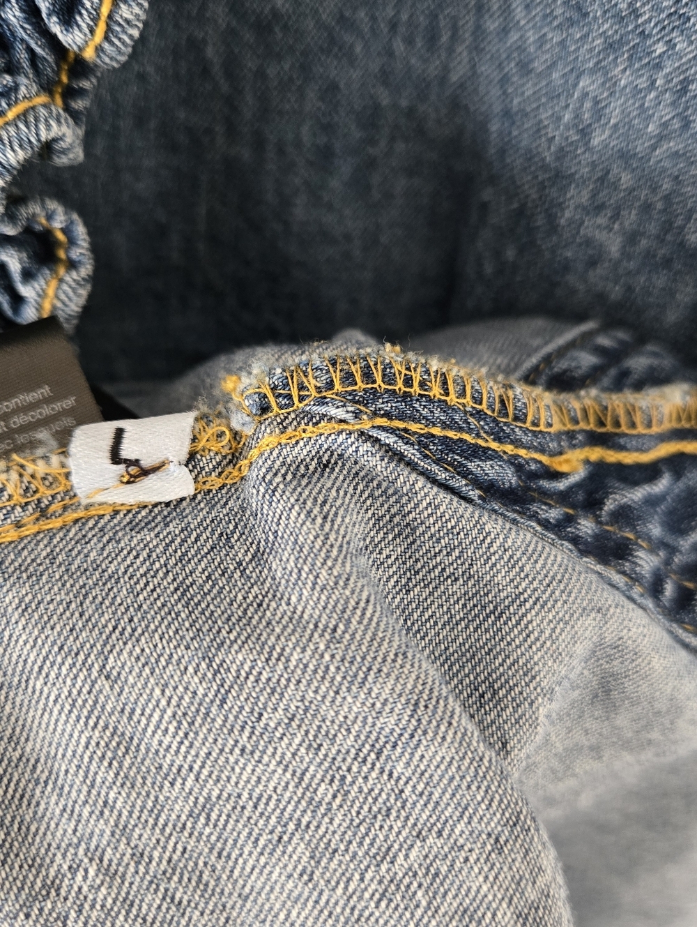 Pilcro Denim Button-Up Shirt with Frilly Prairie Collar Women's L - Picture 12 of 12